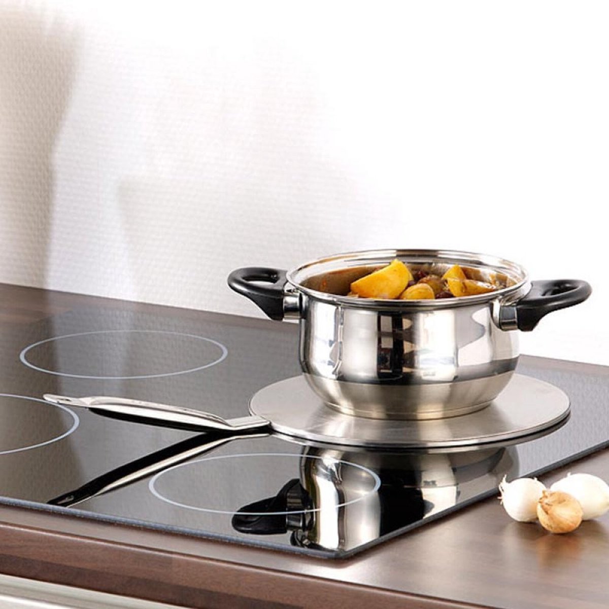 Inductieplaat Adapter RVS - Adapterplaat - Diameter 24 cm