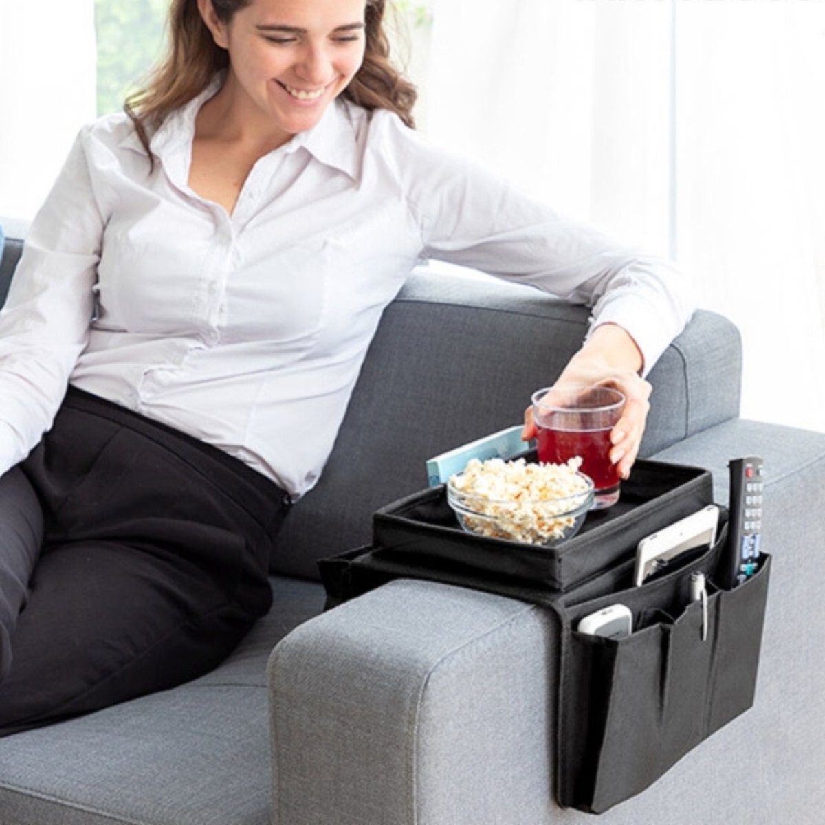 Armleuning Organizer - Bank Dienblad - Organizer Bank - Organizer voor Afstandsbedieningen