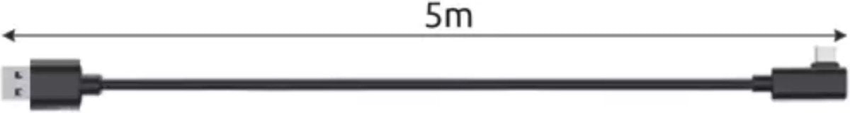 Izoxis Lange USB-A naar USB-C Kabel 5M - Snel en Duurzaam Laden