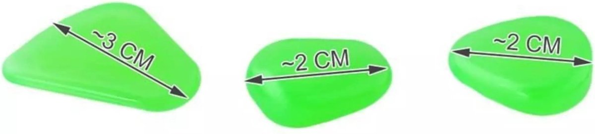 Gardlov Glow-in-the-dark Stenen - set van 100 stuks - Groen