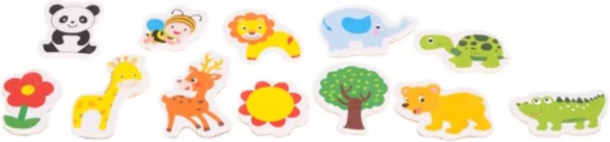 Kruzzel Natuur Magneten Set van 12 - Perfect voor Koelkast en Educatie