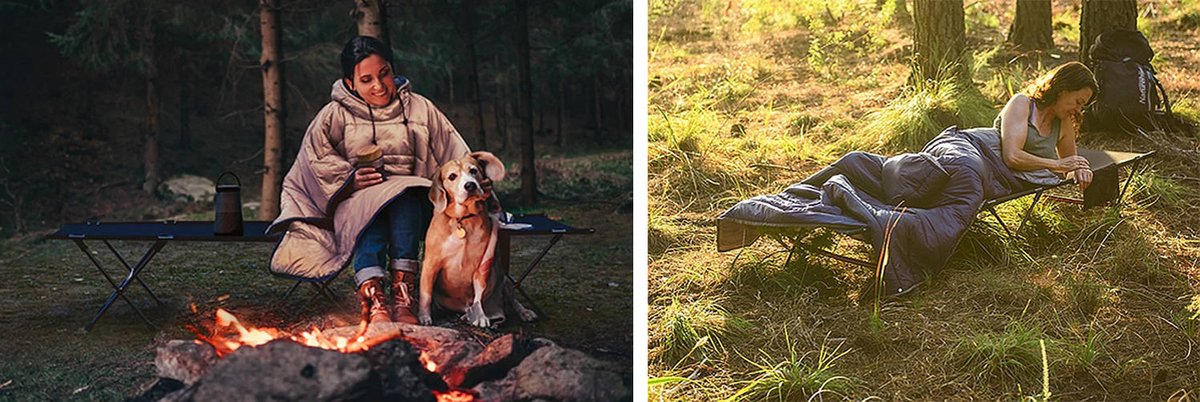 Veldbed 1 Persoon - Stretcher - Kampeerbed - Vouwbed - Campingbed Volwassenen - Opvouwbaar Bed - Reisbed - 110kg - Zwart