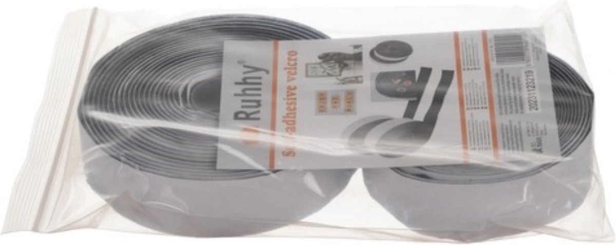 Ruhhy Zelfklevende Klittenband 5m x 2,5cm - Sterk en Veelzijdig voor Elke Toepassing