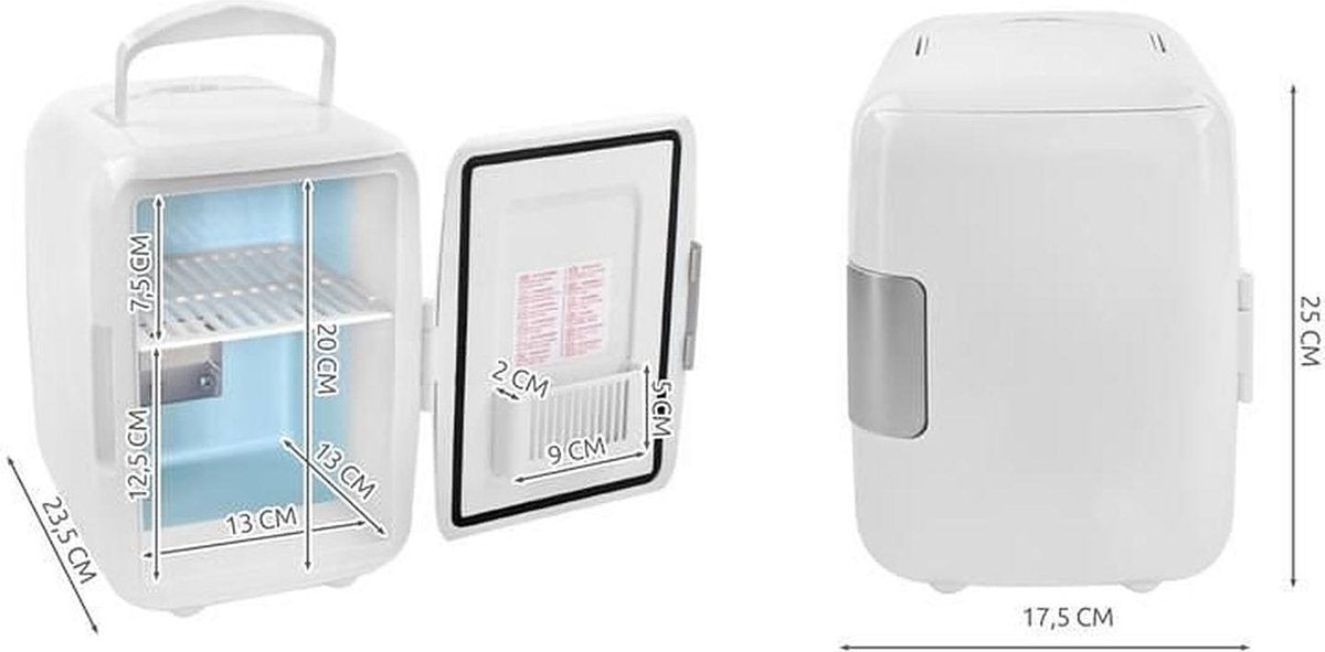 Mobiele Mini Koelkast - Frigobox 220/12 Volt AC/DC Auto/Caravan/Camping - Minibar - Mini Koelkast 4 Liter