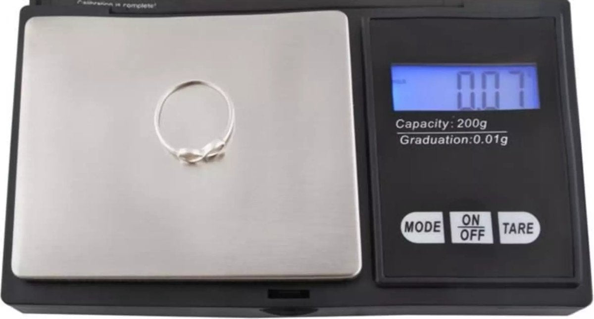 Ruhhy Precisie Zakweegschaal 200 x 0,01g - Compact met Klep