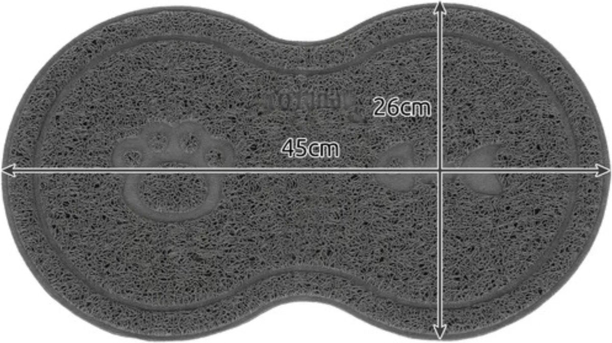 Purlov Grijze voerbakmat voor honden en katten