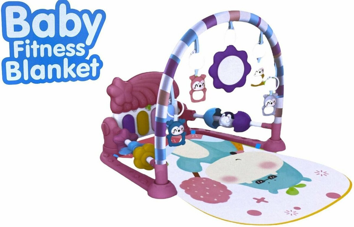Baby fitness deken - Baby speelmat & Piano - Baby gymtapijt incl. speeltjes - VivaKids