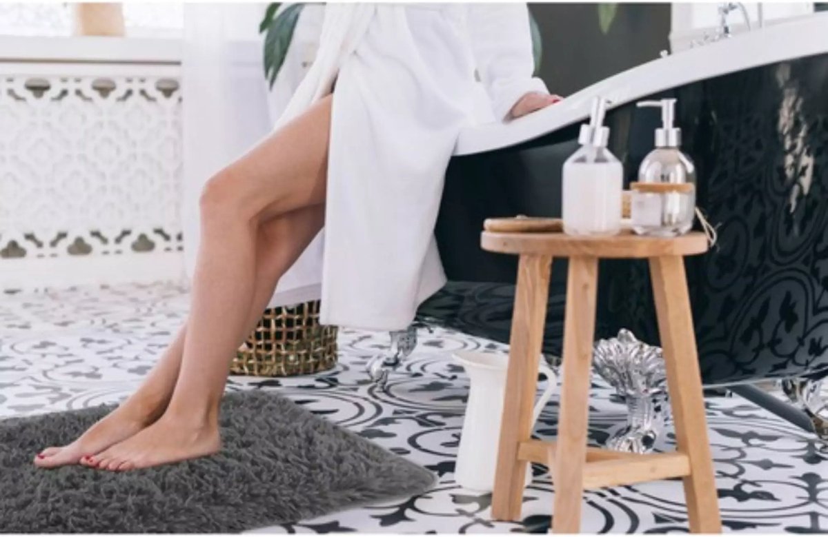 Ruhhy Badkamermat Set in Grijs - 3 Stukken - Antislip en Comfortabel - Perfect voor Elke Badkamer