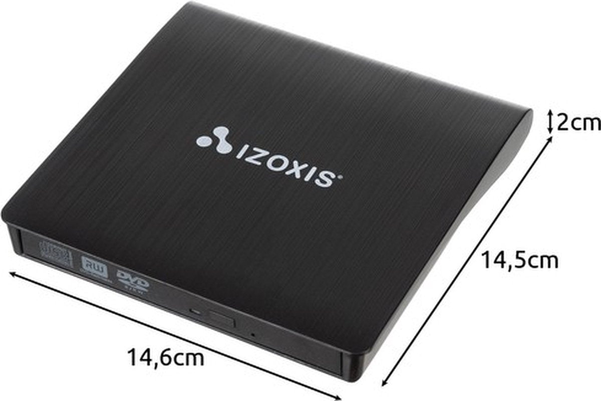 Izoxis CD/DVD Brander Extern – Plug & Play – Voor Windows en Mac