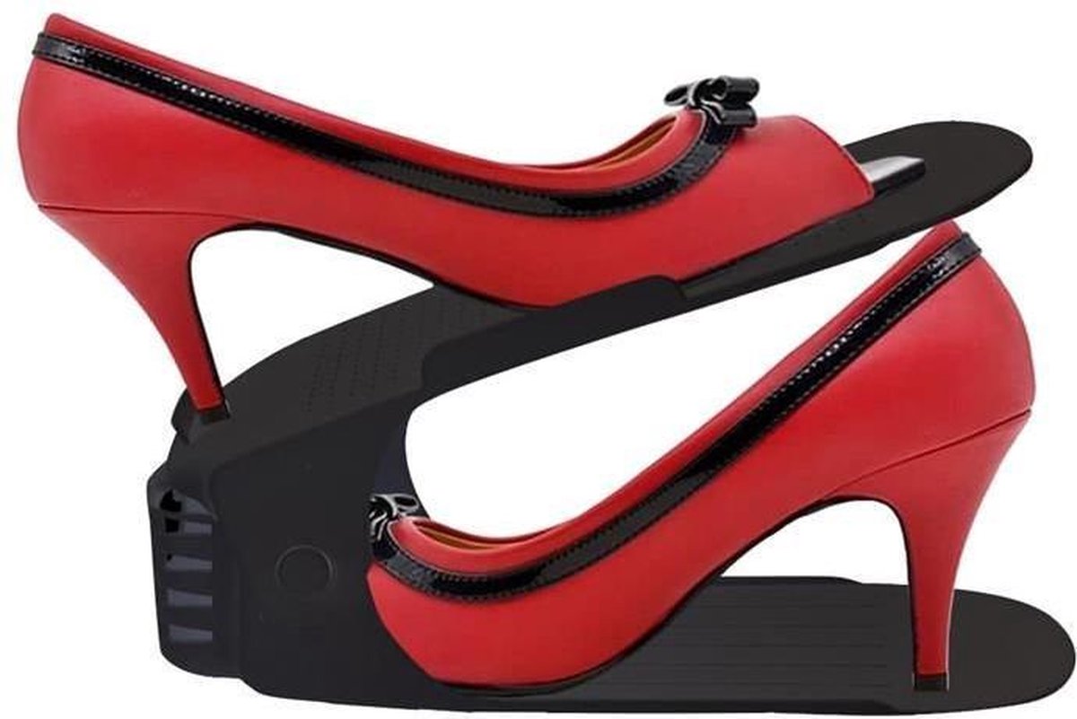 Verstelbare schoenenstapelaar - schoenopslag - Zwart