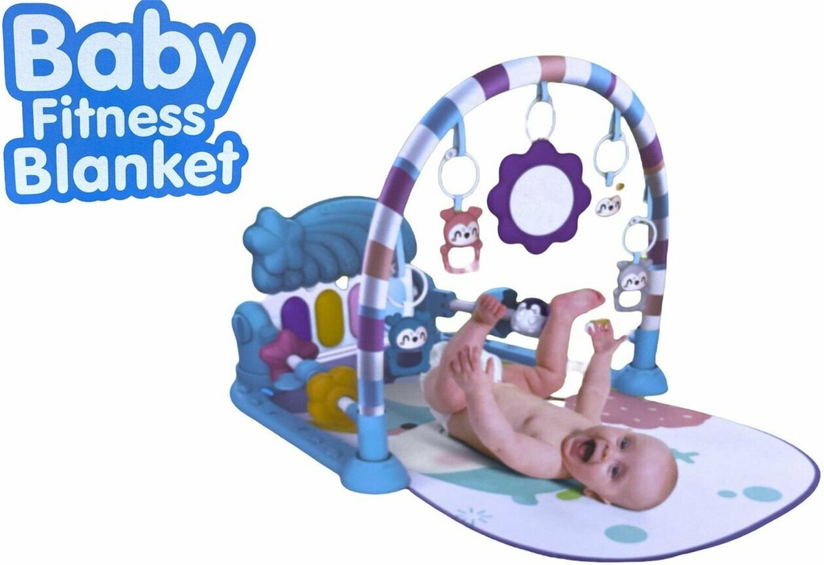 Baby fitness deken - Baby speelmat & Piano - Baby gymtapijt incl. speeltjes - VivaKids