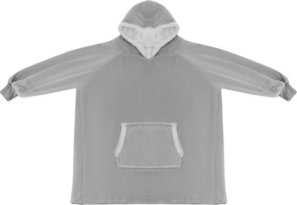 Sweatshirt XXL - Hoodie Deken - Oversized Hoodie Draagbare Deken - Super Zacht Warm en Comfortabel - Premium Kwaliteit Materiaal - Uniseks - Voor Volwassenen en Kinderen - Zorgeloos Wassen - Grijs