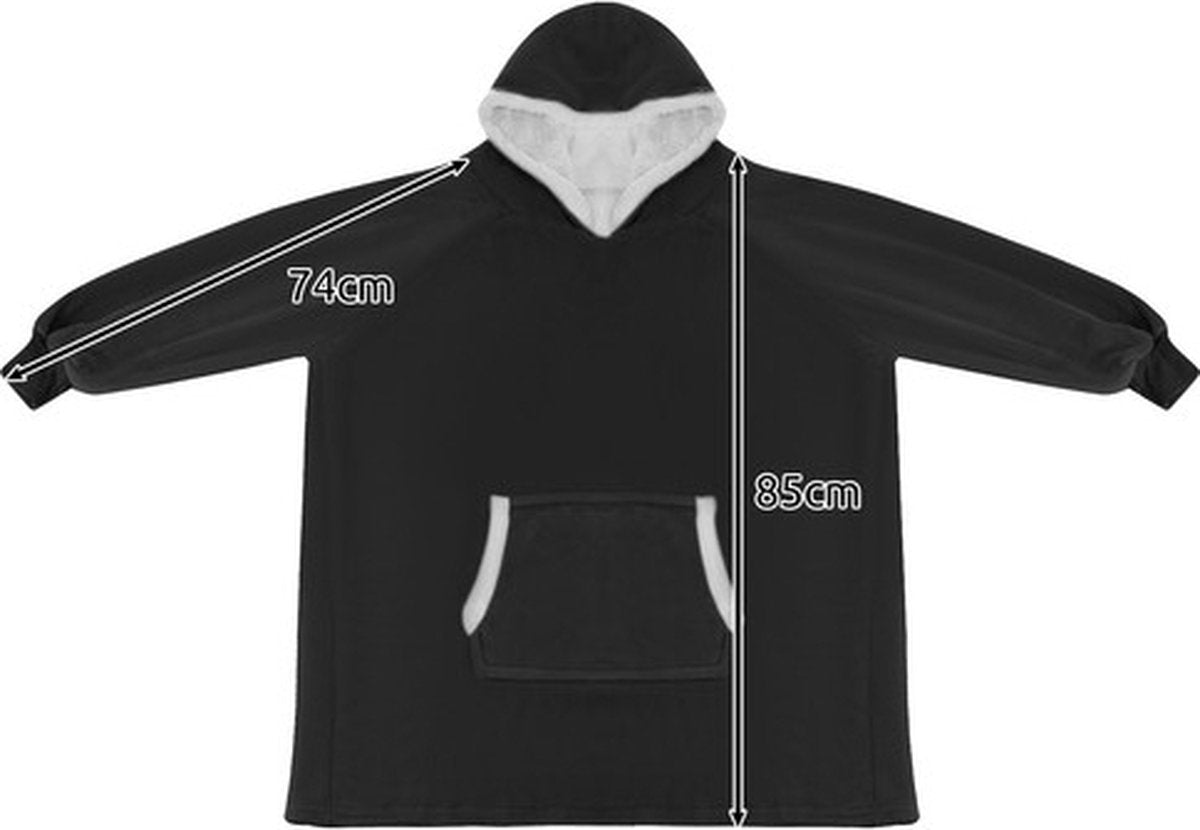 Sweatshirt XXL - Hoodie Deken - Oversized Hoodie Draagbare Deken - Super Zacht Warm en Comfortabel - Premium Kwaliteit Materiaal - Uniseks - Voor Volwassenen en Kinderen - Zorgeloos Wassen - Zwart