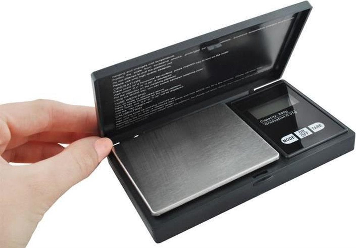 Ruhhy Precisie Zakweegschaal 200 x 0,01g - Compact met Klep