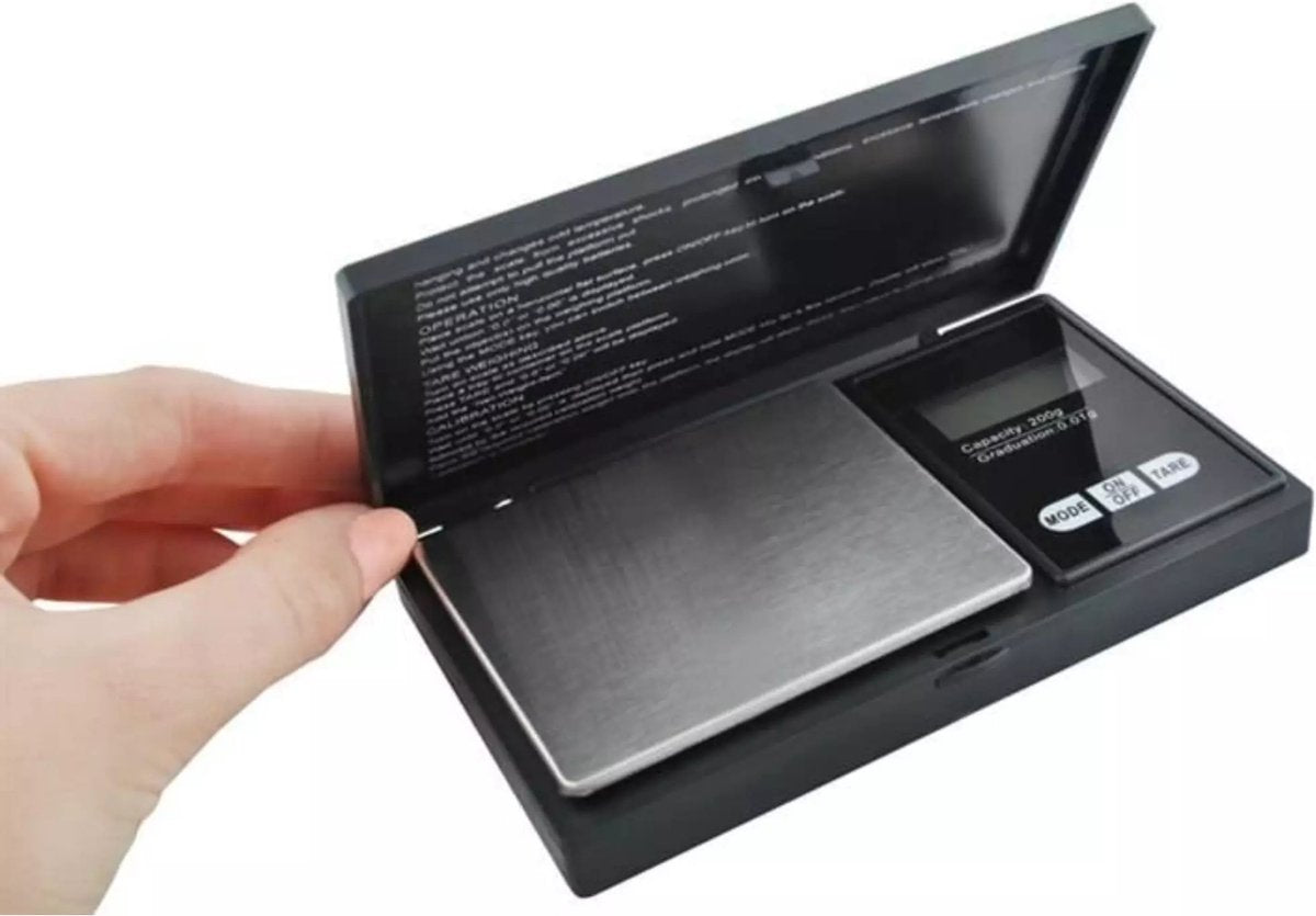 Ruhhy Precisie Zakweegschaal 200 x 0,01g - Compact met Klep