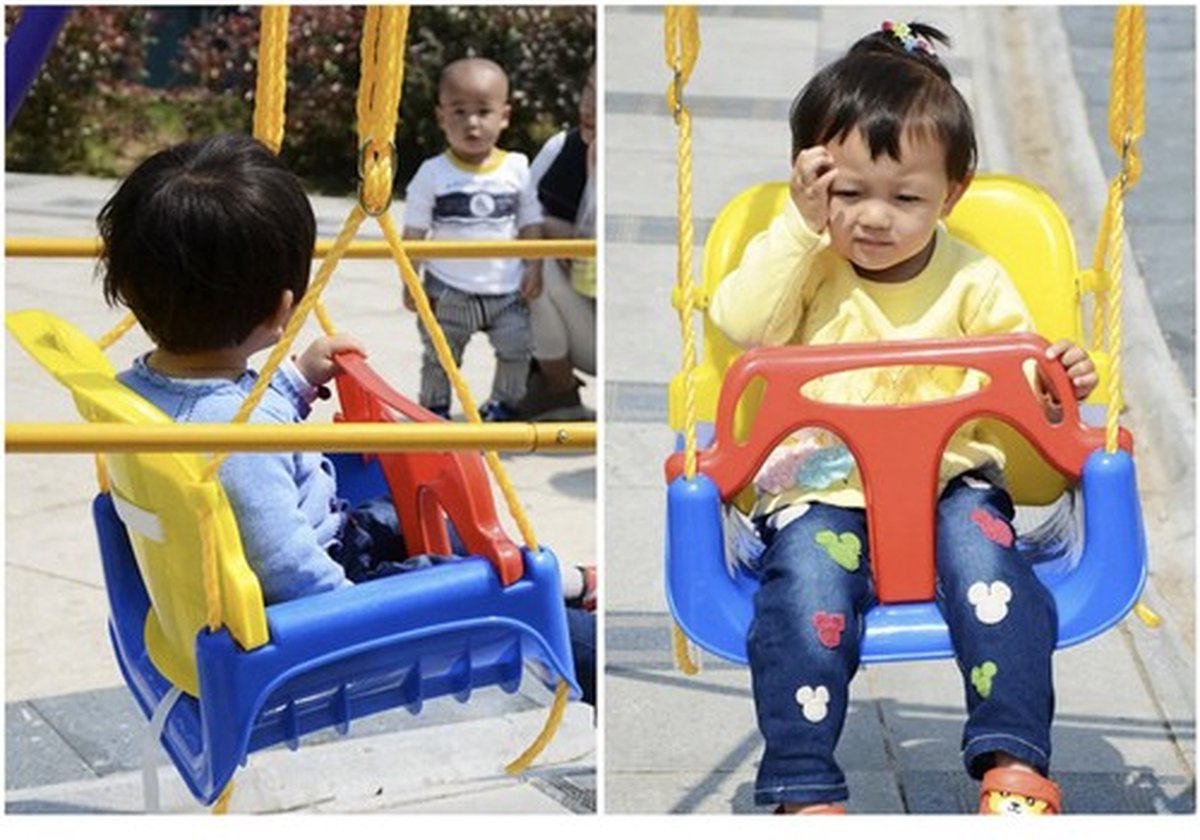 Kruzzel Meegroeiende Schommel voor Kinderen - Binnen en Buiten Gebruik