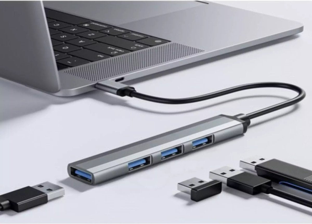 USB Hub - 4 poorten - 1 x 3.0 + 3 x 2.0 - USB Splitter
