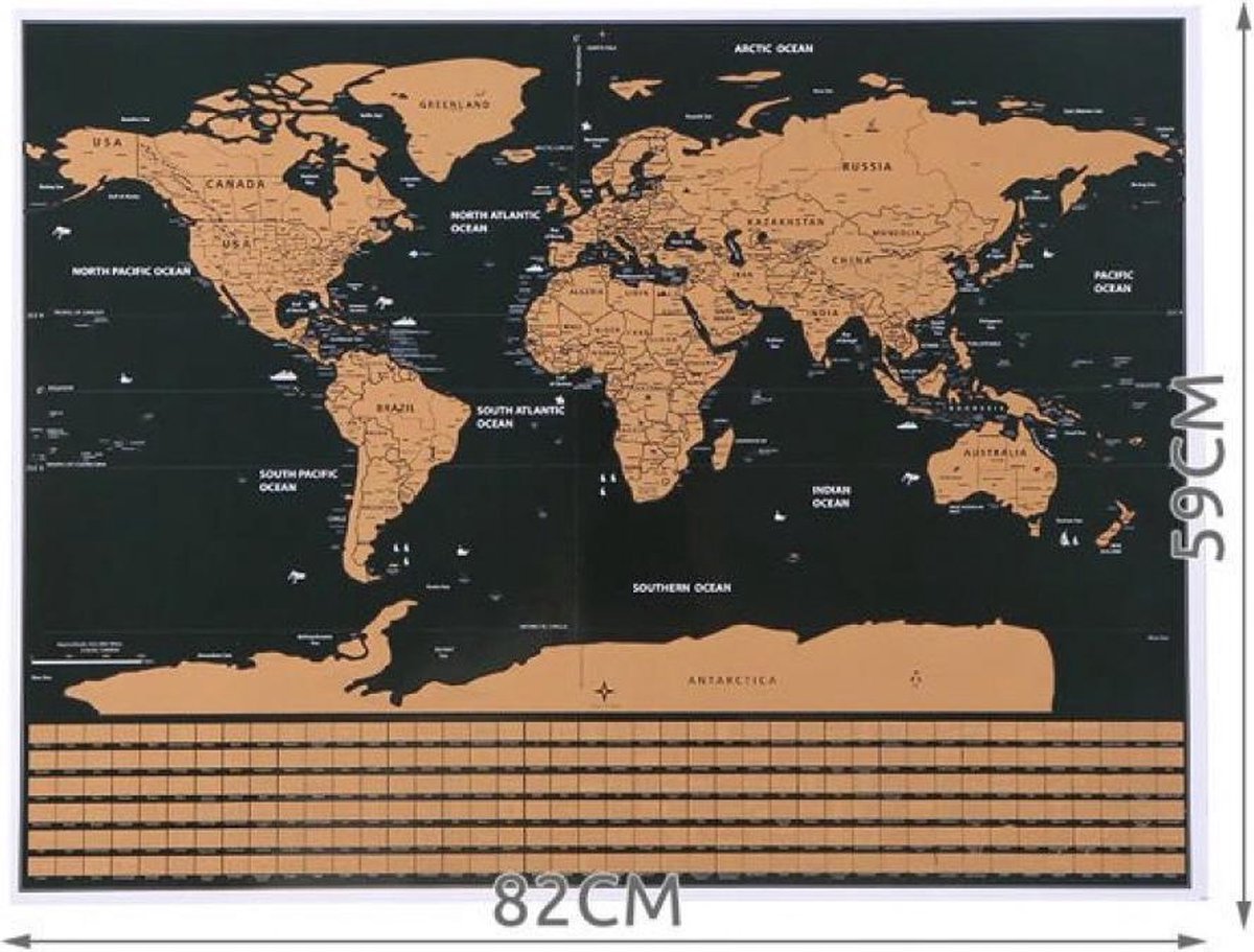 Posters Wereldkaart set Wanddecoratie Scratchmap Accessoires - Vlaggen Vaderdag Cadeau