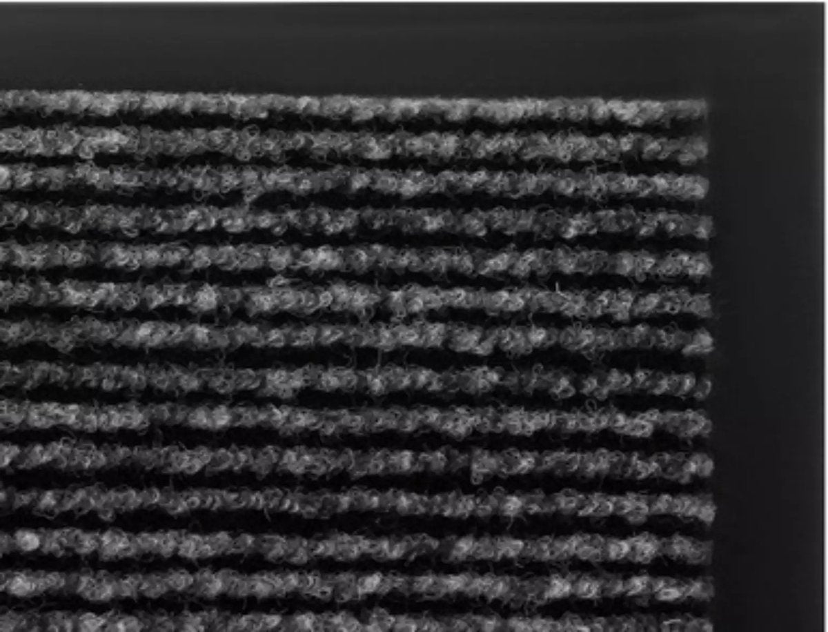 Ruhhy Deurmat 60X90 cm - Antislip en Veilig - Perfect voor Binnen en Buiten - Grijs Zwart