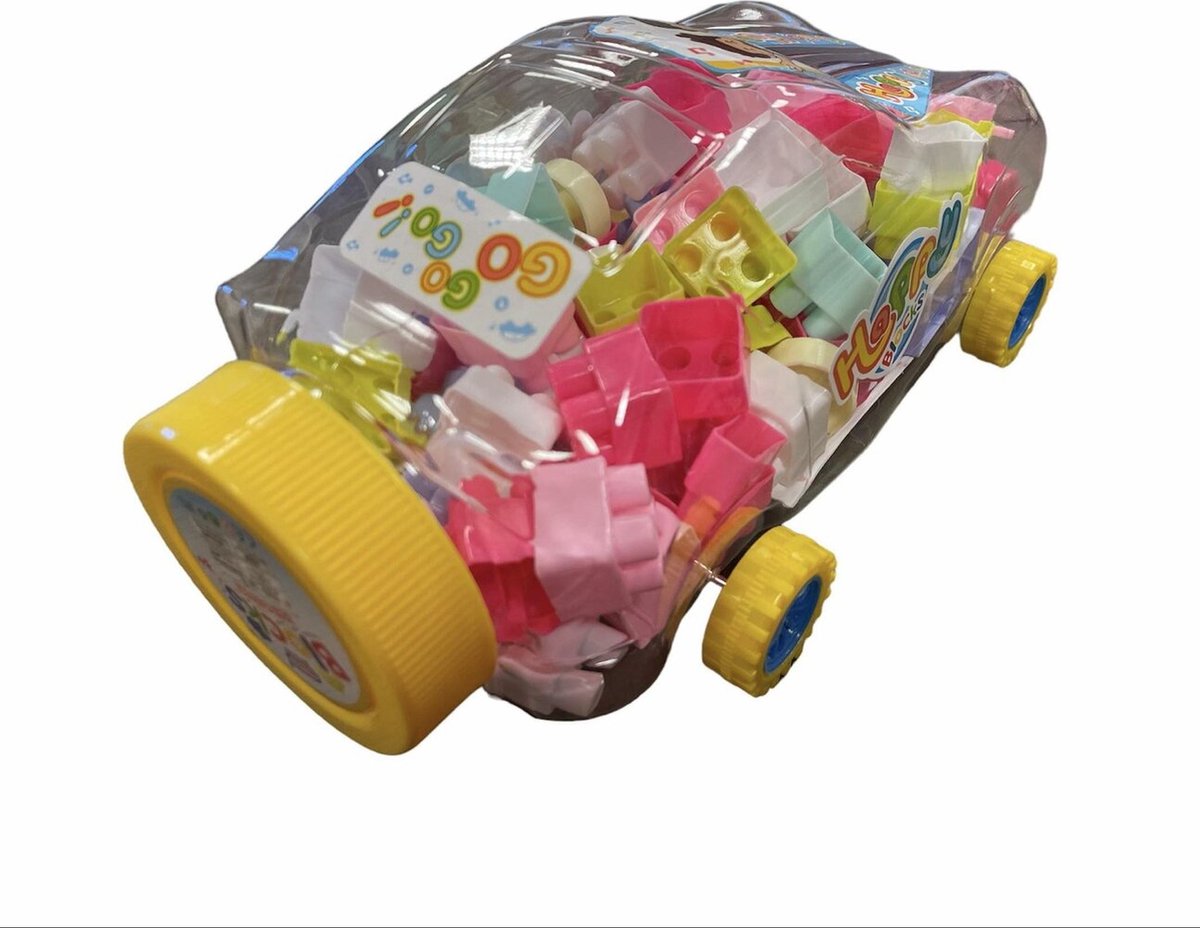 65 stuks Bouwblokjes in auto - blokjes speelgoed - blokken - blocks