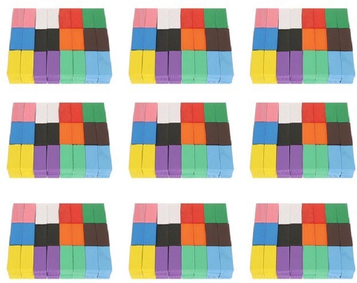 Extra Grote Domino Set van Hout - 1131 Delig met 1080 Domino Stenen & 45 Elementen - Vloerspel - voor Kinderen en Volwassenen - Verjaardag Cadeau Jongens en Meisjes