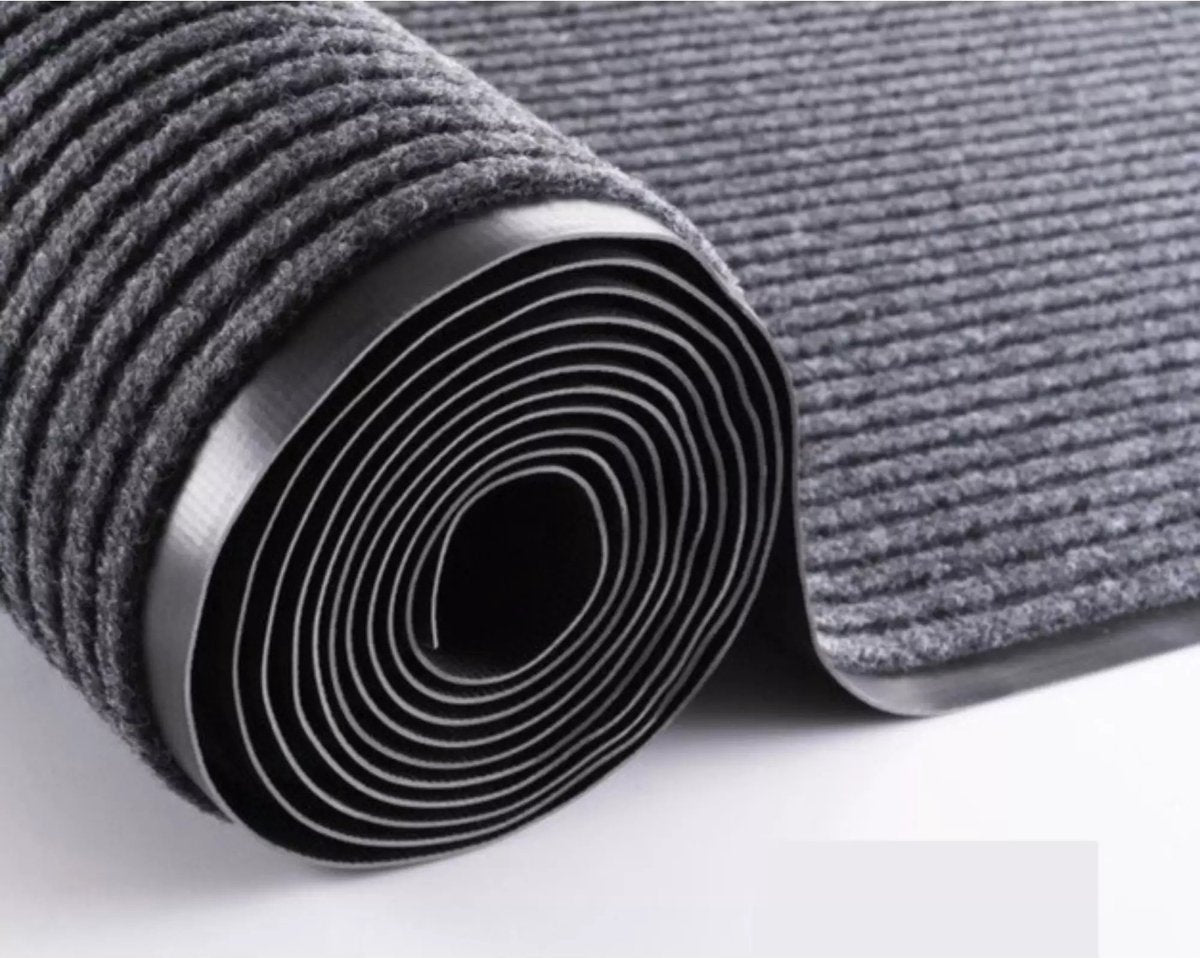 Ruhhy Deurmat 60X90 cm - Antislip en Veilig - Perfect voor Binnen en Buiten - Grijs Zwart