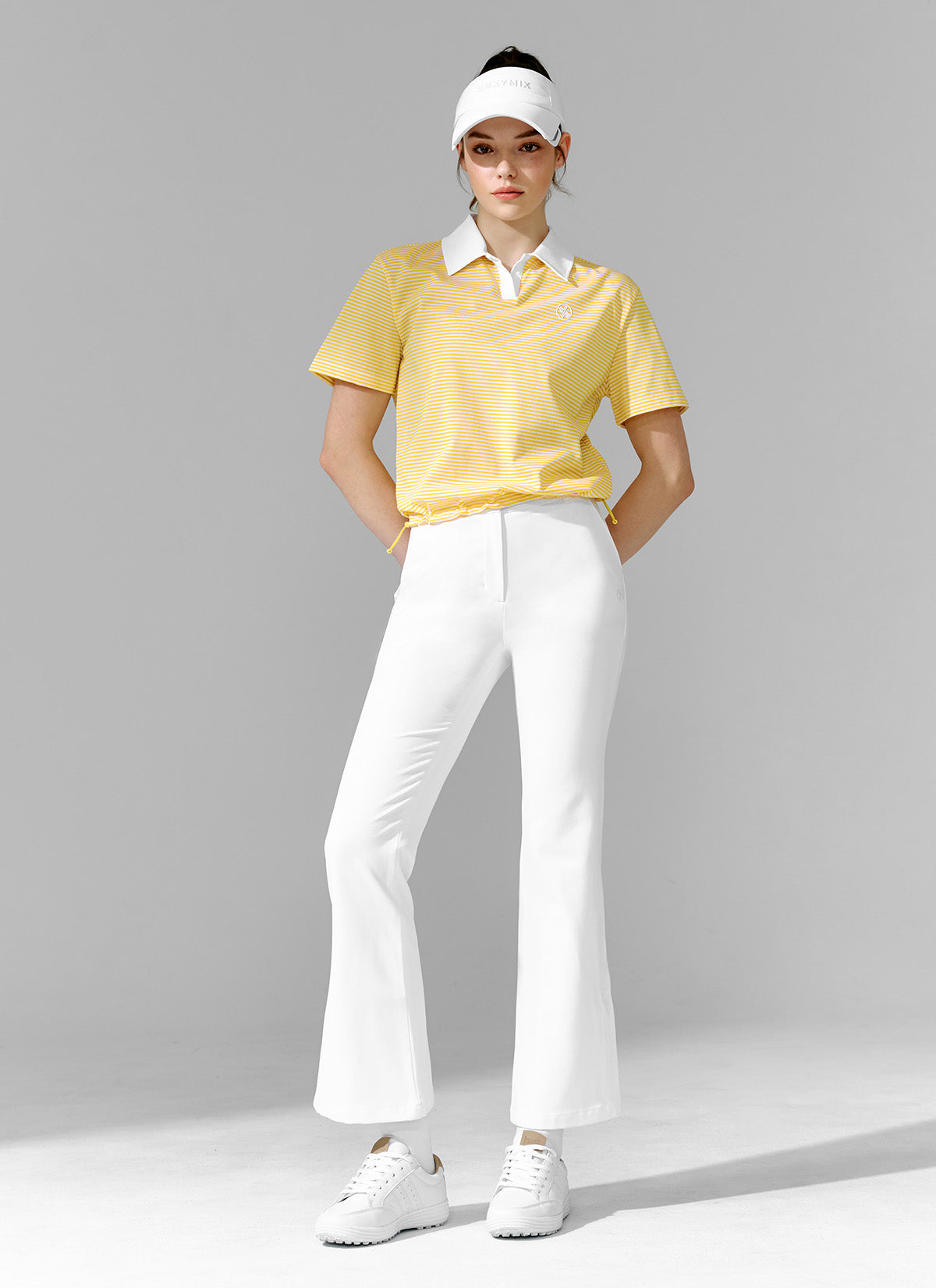 Twill-Tension Formal Bootcut Pants