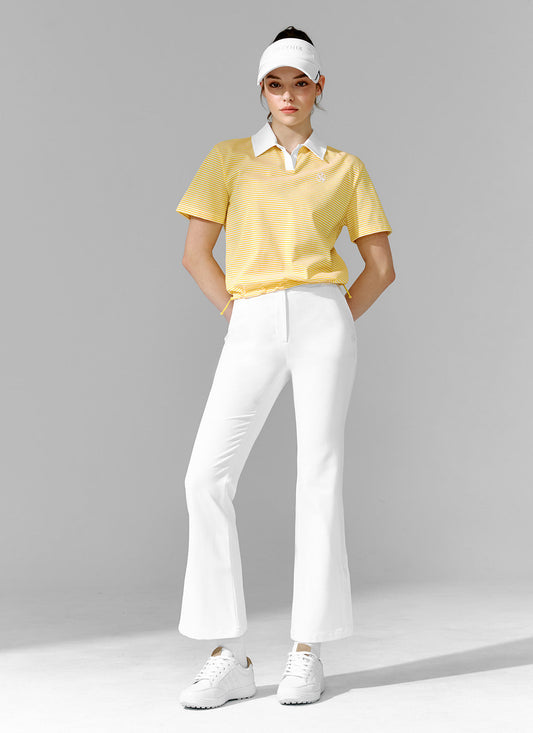 Twill-Tension Formal Bootcut Pants