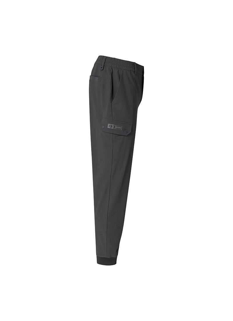 Seersucker Stretch Cargo Jogger Pants
