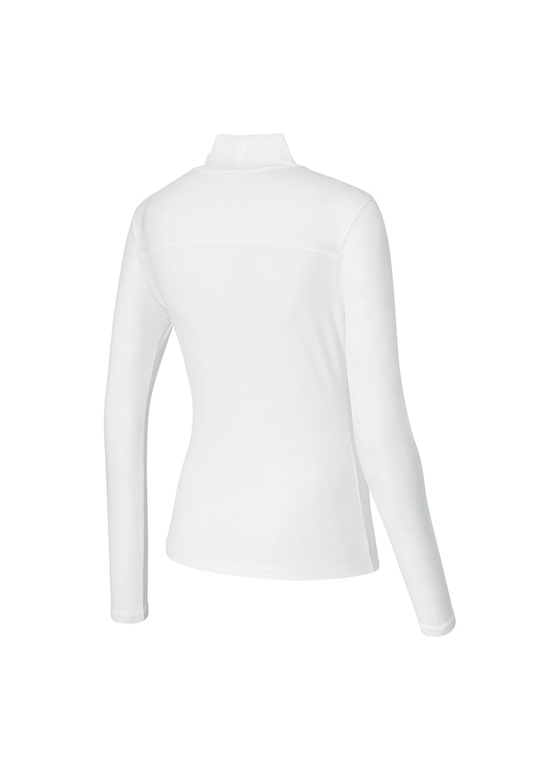 Shirring Grid Mock Neck Baselayer