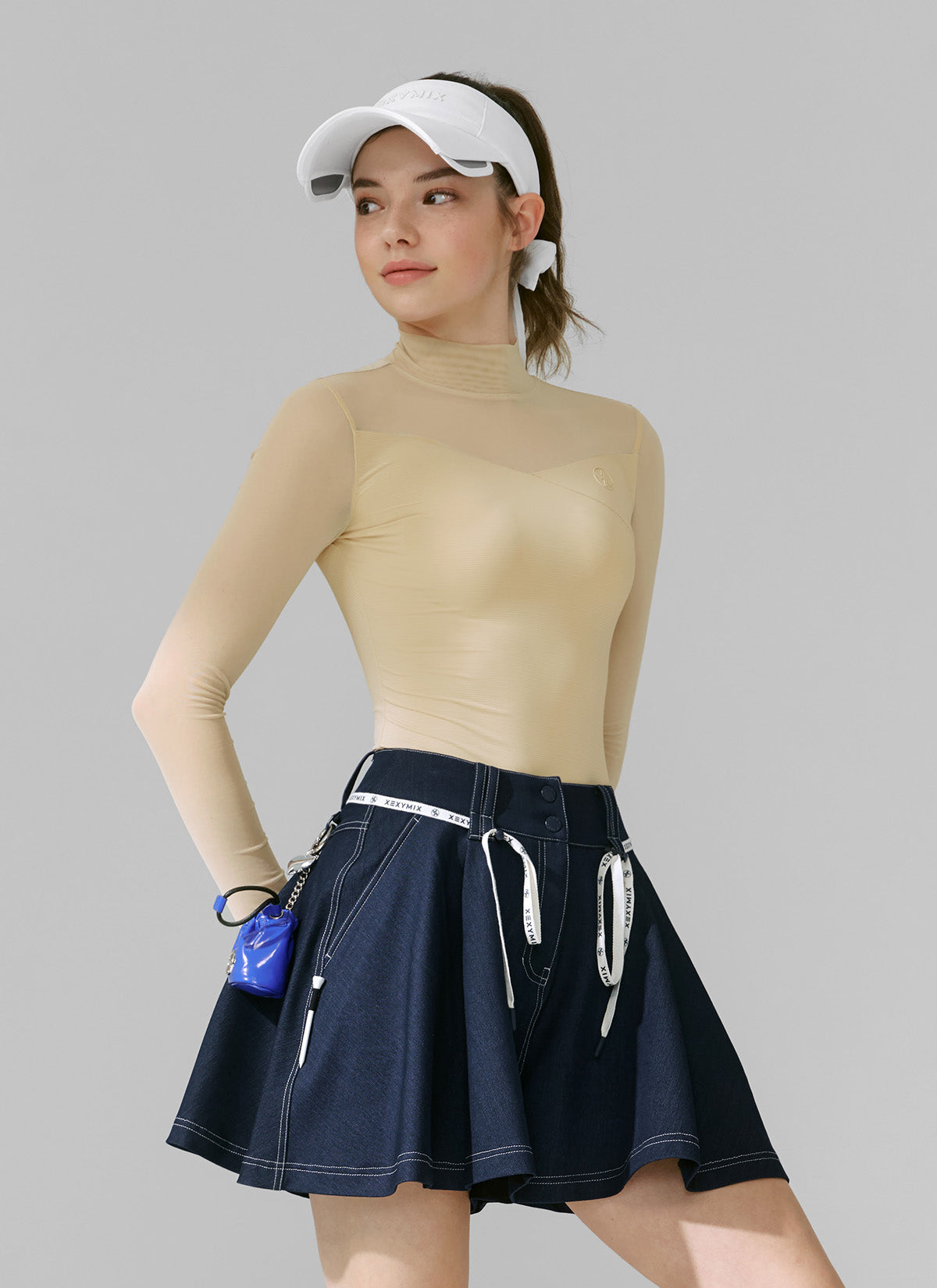 Mock Neck Mesh Mix Baselayer