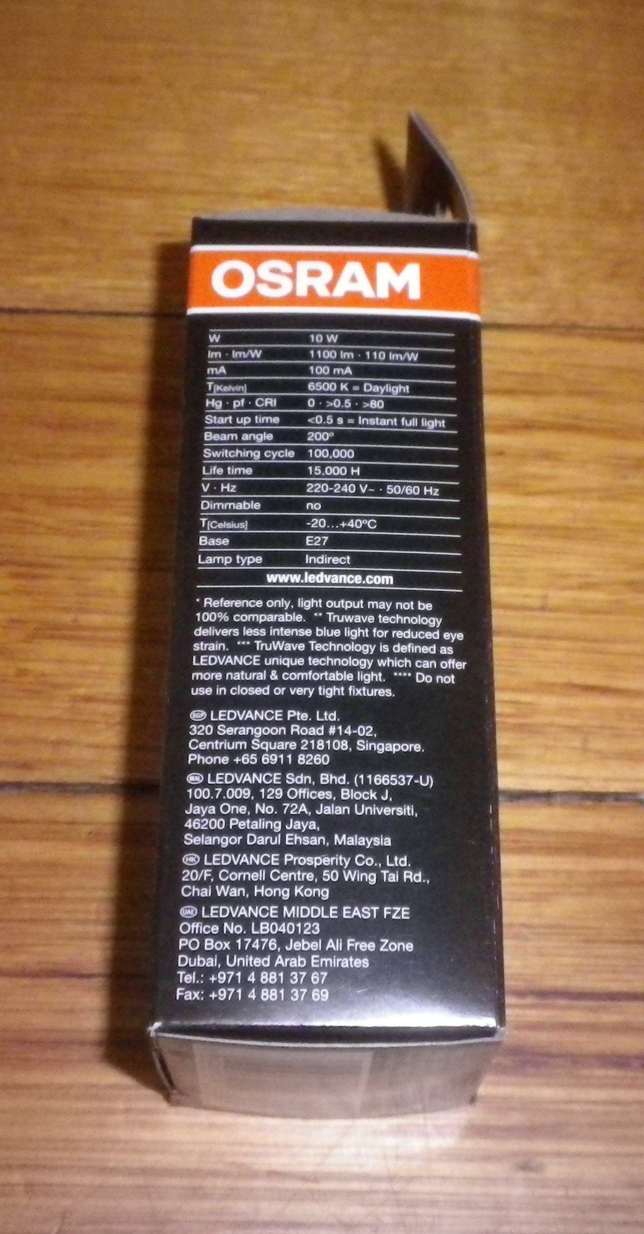 Osram LED Daylight Stick Globe 10Watt ES E27 1100-lumens - Part # 128743