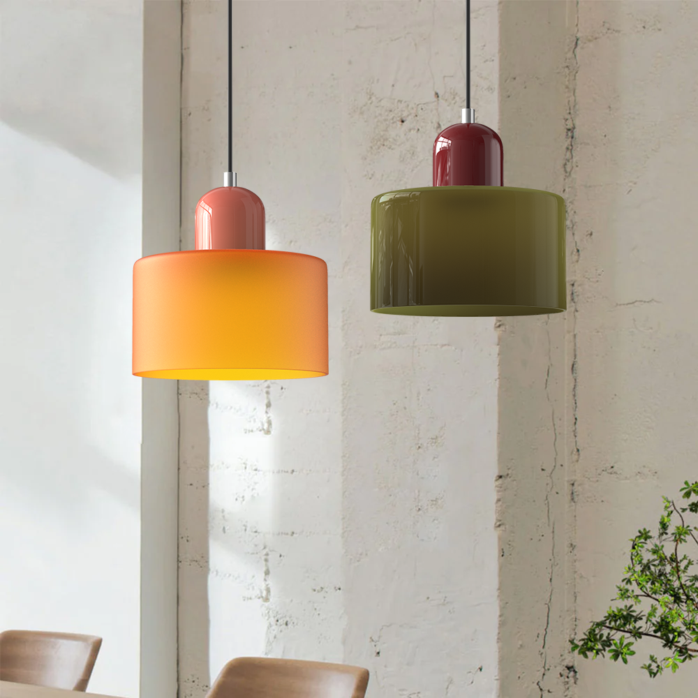 Bauhaus Glass E27 Pendant Light for Kitchen