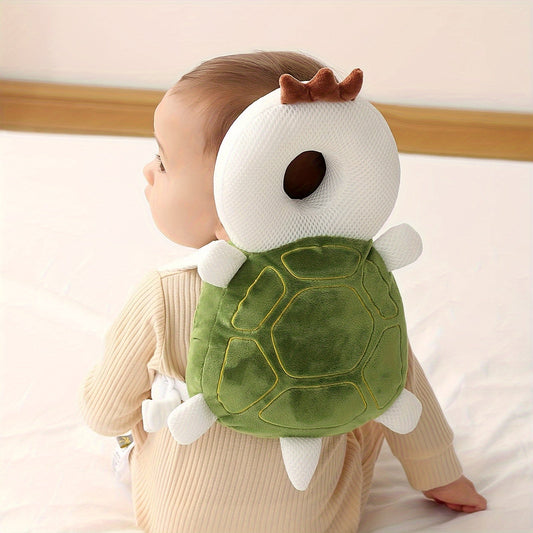 Green Turtle Anti-Collision Pillow for Toddlers, Cute Design TJR7X3H