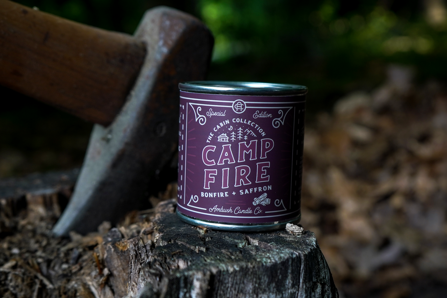 Campfire | Bonfire + Saffron 8oz Soy Candle