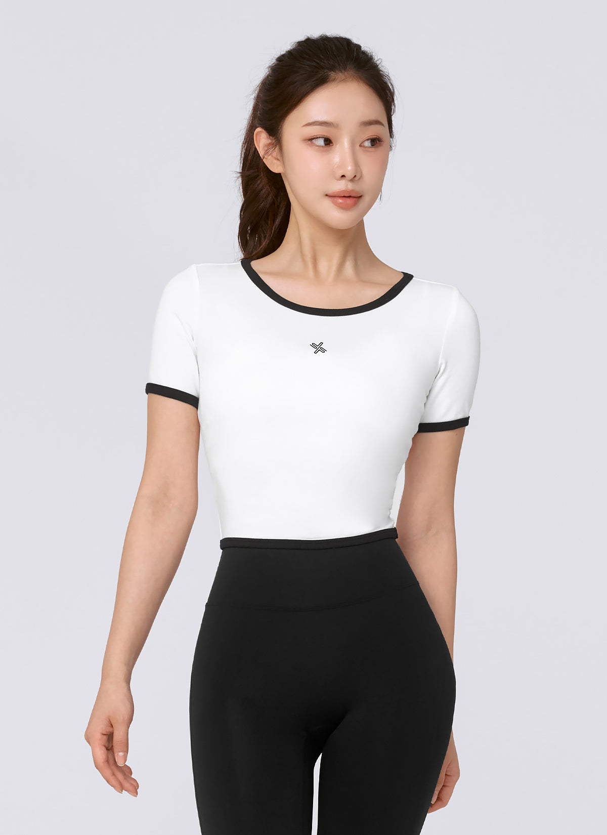 Soft Logo Color Block Crop Top