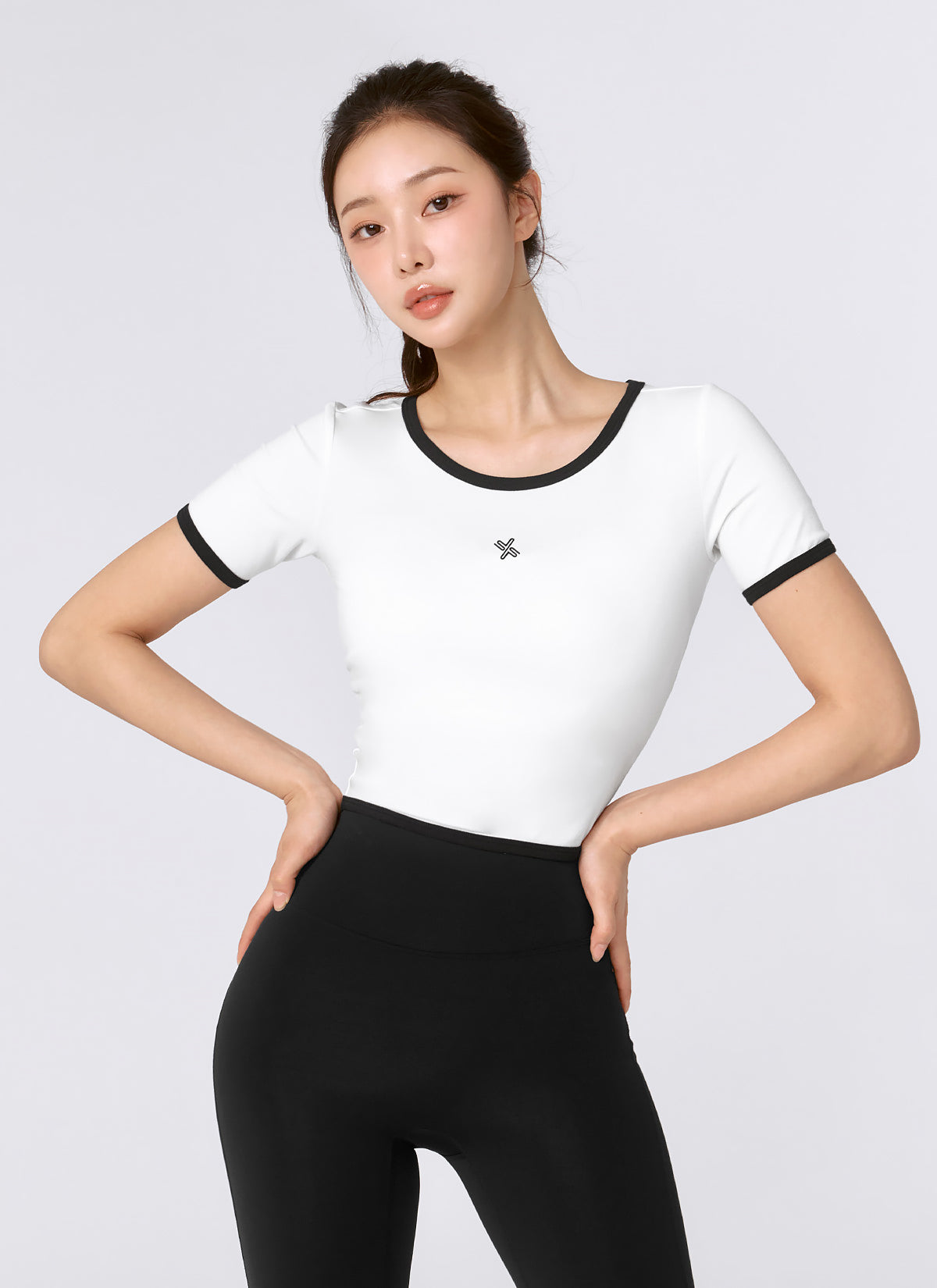 Soft Logo Color Block Crop Top