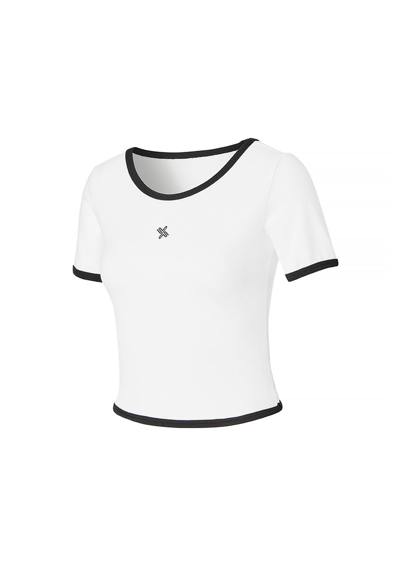 Soft Logo Color Block Crop Top