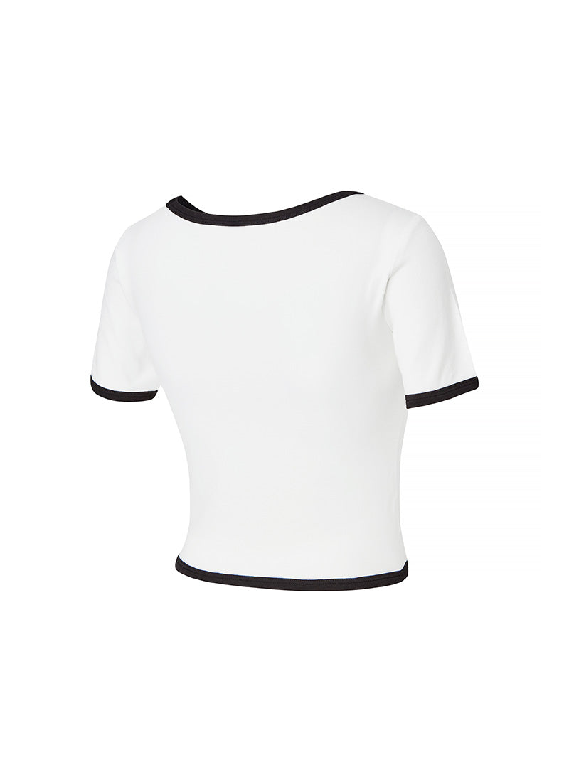 Soft Logo Color Block Crop Top