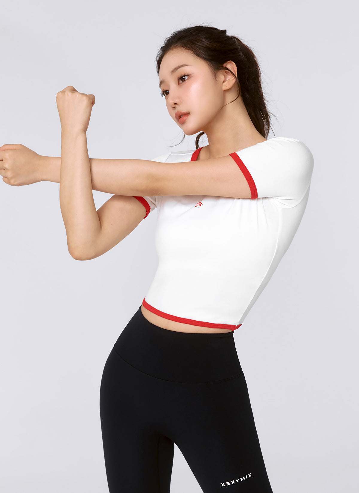 Soft Logo Color Block Crop Top