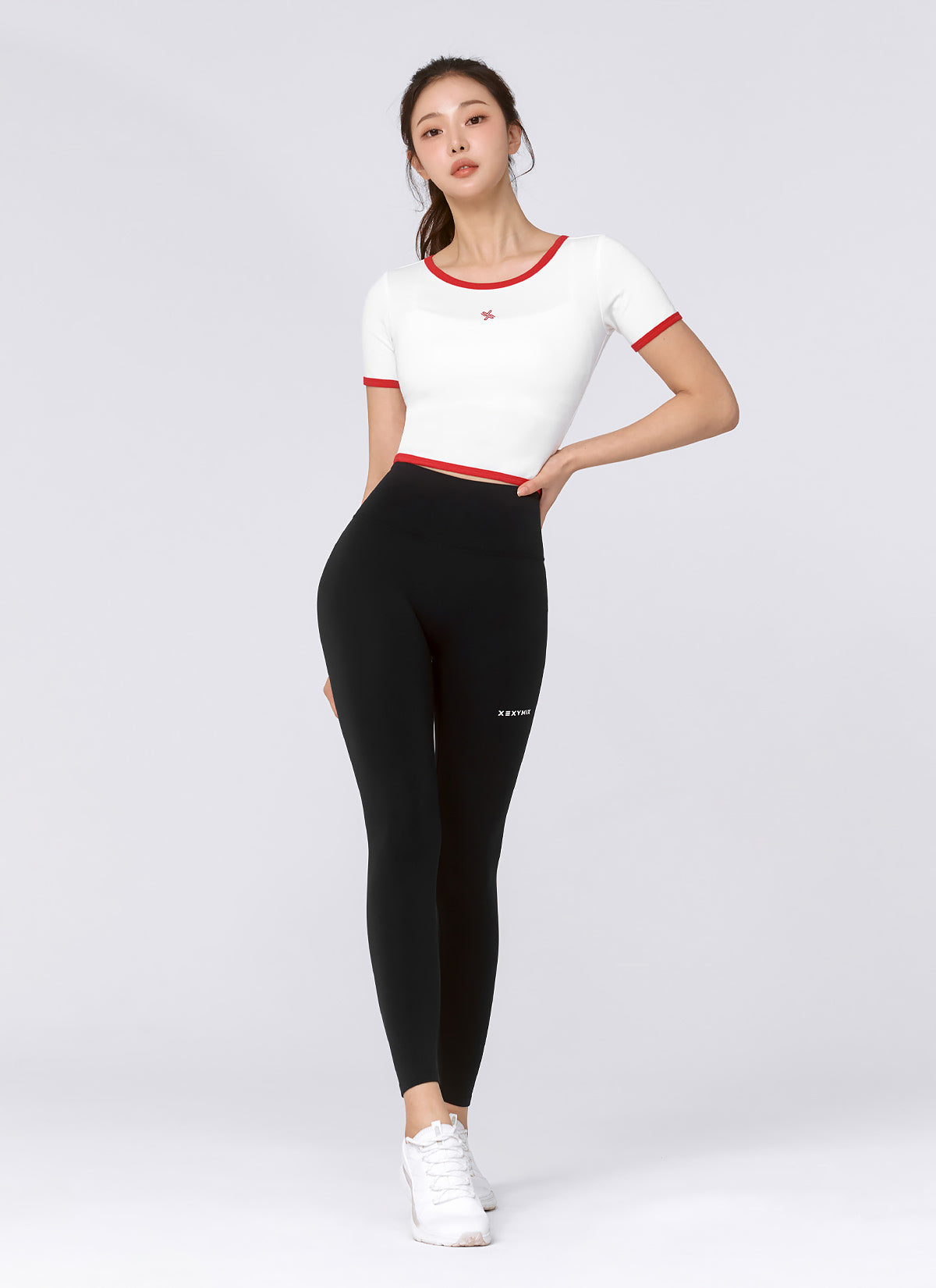 Soft Logo Color Block Crop Top