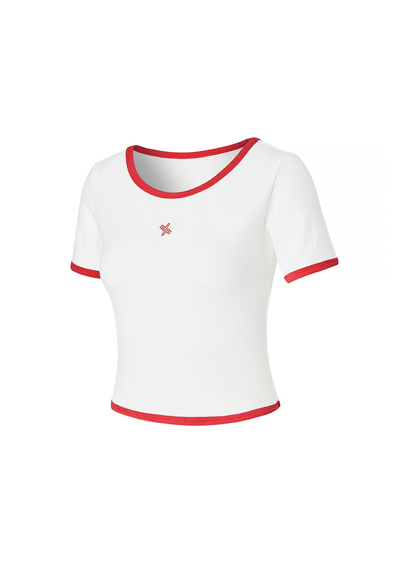 Soft Logo Color Block Crop Top