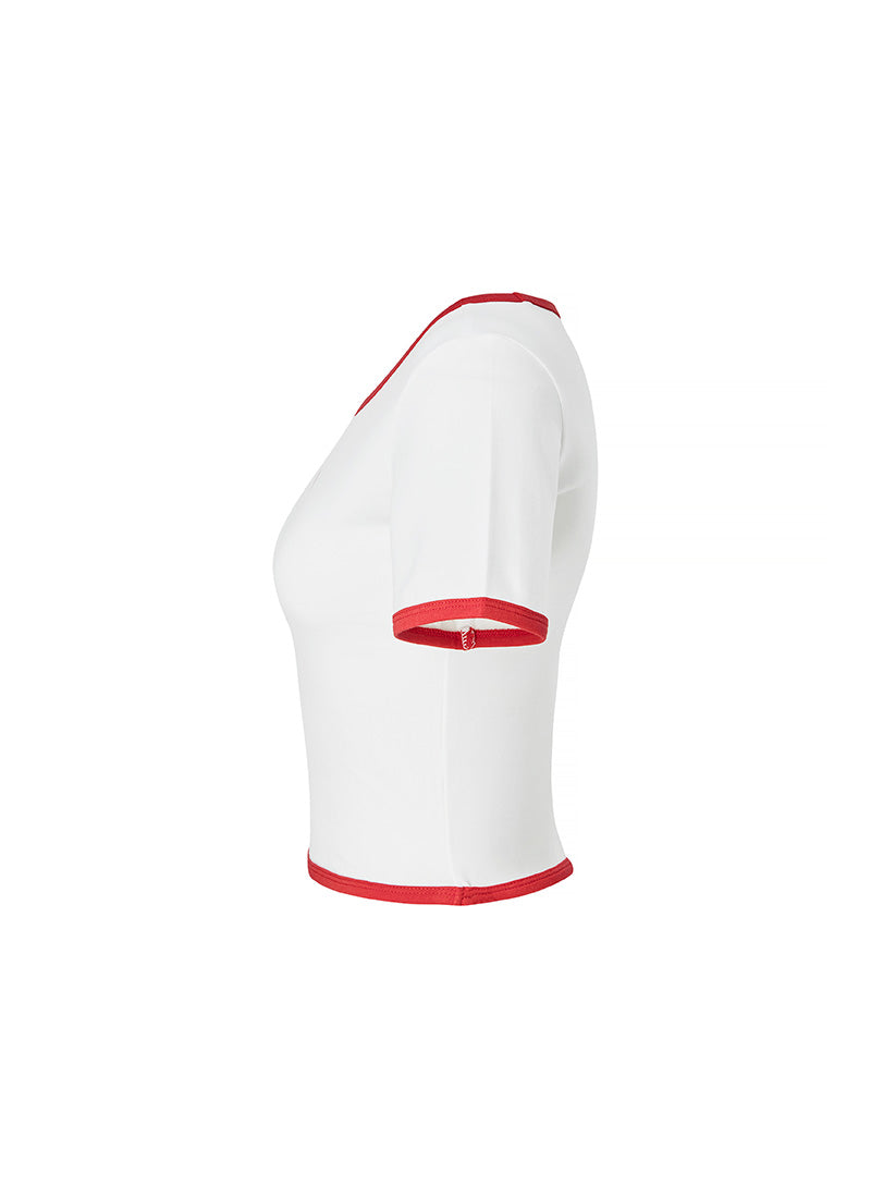 Soft Logo Color Block Crop Top