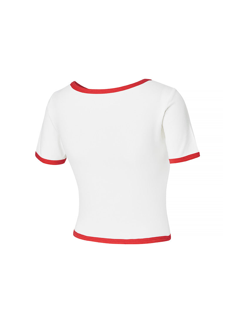 Soft Logo Color Block Crop Top