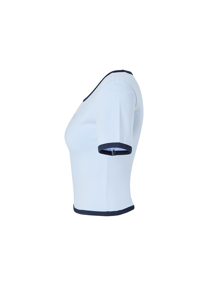 Soft Logo Color Block Crop Top