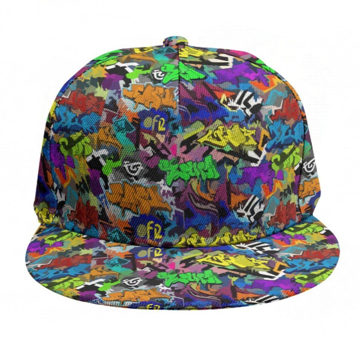 Urban Legend Graffiti Snapback - All-Over Print Flat Brim Hat for Hypebeasts, Skaters & Streetwear Collectors