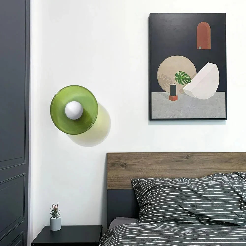 Scandinavian Glass Disc Ceiling Light With Flush Mount Design