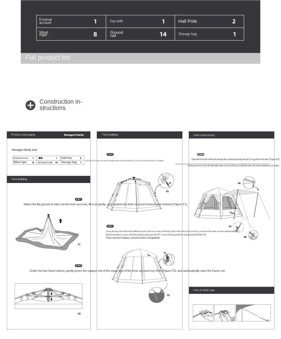 Vidalido Hexagonal Automatic Family Dome Style Tent Portable Lightweight Folding for 4-6 Person Leisure Quick Opening Sunshade Dome Shelter Tent
