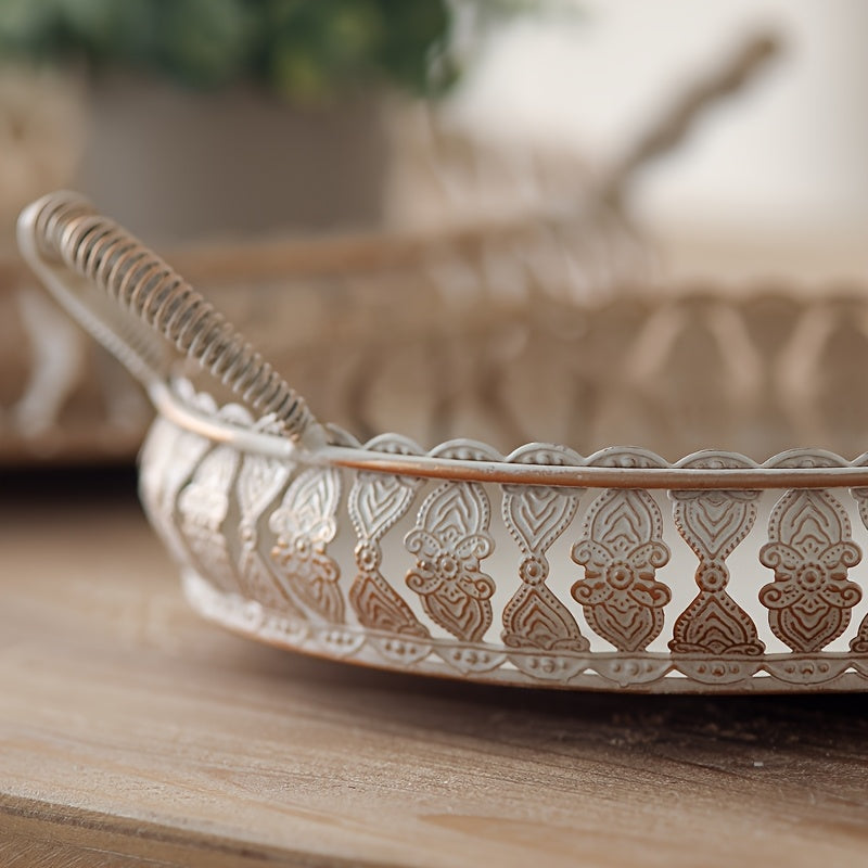 Vintage French-Style Metal Trays -F3LC