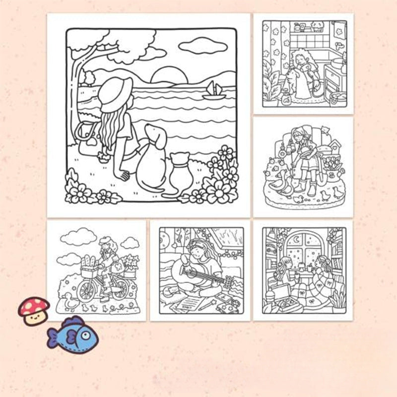 Cocowyo Girls Moment Adults and Teenagers Coloring Book - XCI0